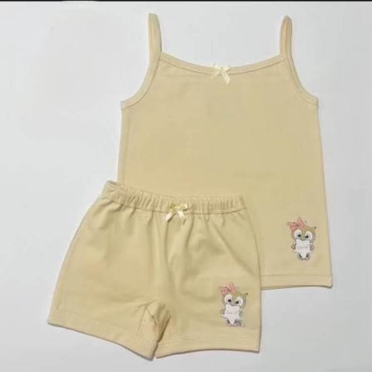 ست دو تیکه رکابی و شورت (لباس زیر) دخترانه
