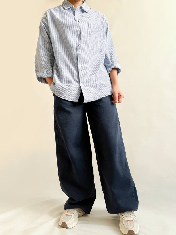 شلوار بگ کتان بچگانه آکو
