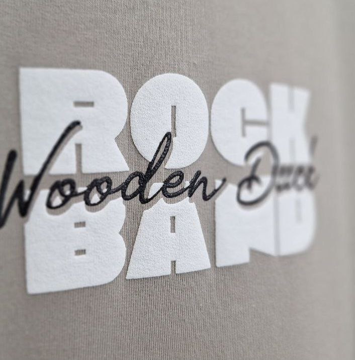ست بلوز و شلوار rock band با چاپ پفکی