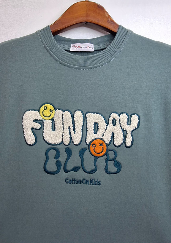 ست بلوز و شلوار شنل دوزی اسپرت بچگانه fun day